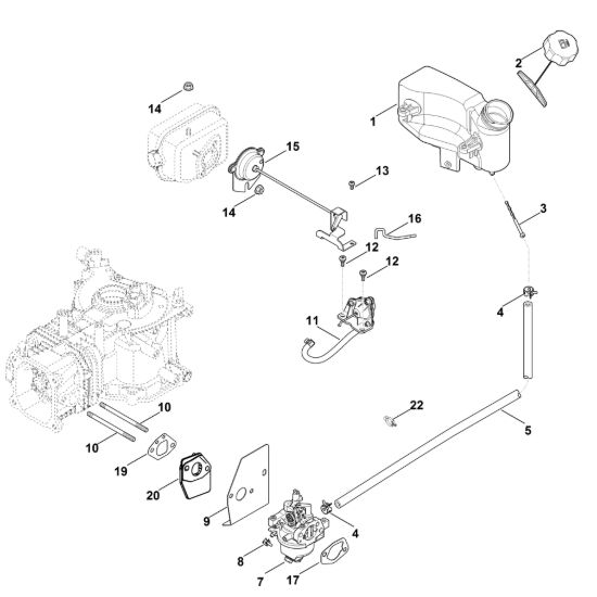 Picture of G - Carburatore, condotto carburante XT-800 (XT800-3086)
